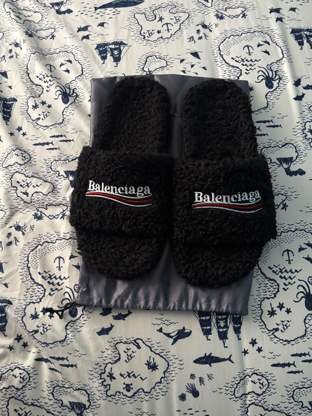 Black Balenciaga Slides